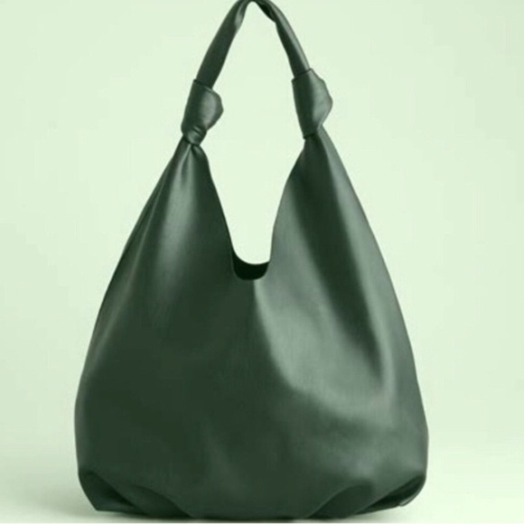 Elizabeth and James Handbags - Elizabeth & James Purse Green Knotted Hobo Bag Vegan Leather Slouchy Lightweight